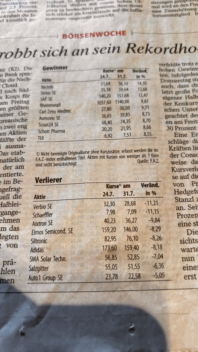 Disfosgen's tweet photo. @Markus_Wojahn 

#SAPSE endlich Bewegung. 
#RHM ebenfalls 
#IE00BHZRR030 🥴

🤓

FAZ 01/08/26 https://t.co/A5QiOCTzBR