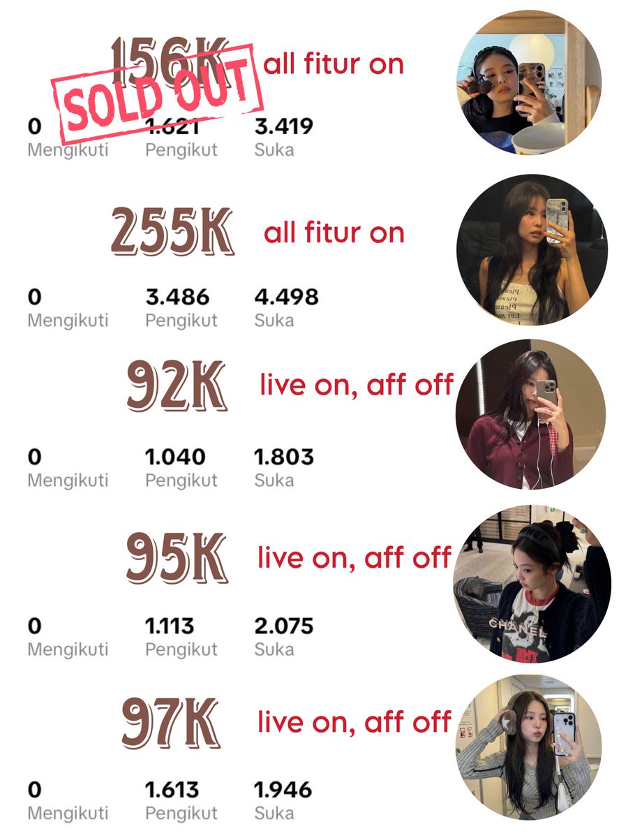 chipmunrk's tweet photo. selamat malamm 🫶🏻 aku ready akun tiktok receh (no fitur) dan akun TikTok live on, affiliate kerkun aktif bisa jualan dan tambah link web <3
— aman yaa bisa ganti data, negotiable! 💓

tag13. wts wtb jual beli acc account akun tiktok #ZonaUang #ZonaJajan https://t.co/wAp1vyBUd9