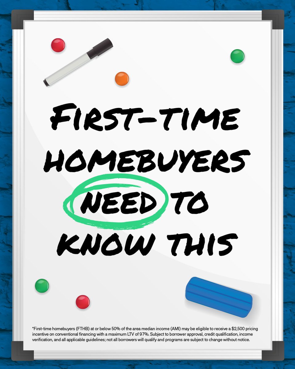 MikeNovak0731's tweet photo. Ready to buy your first home? You could qualify for a $2,500 incentive on your mortgage — let’s connect and see how you can get started! https://t.co/OWBE9GcyyB