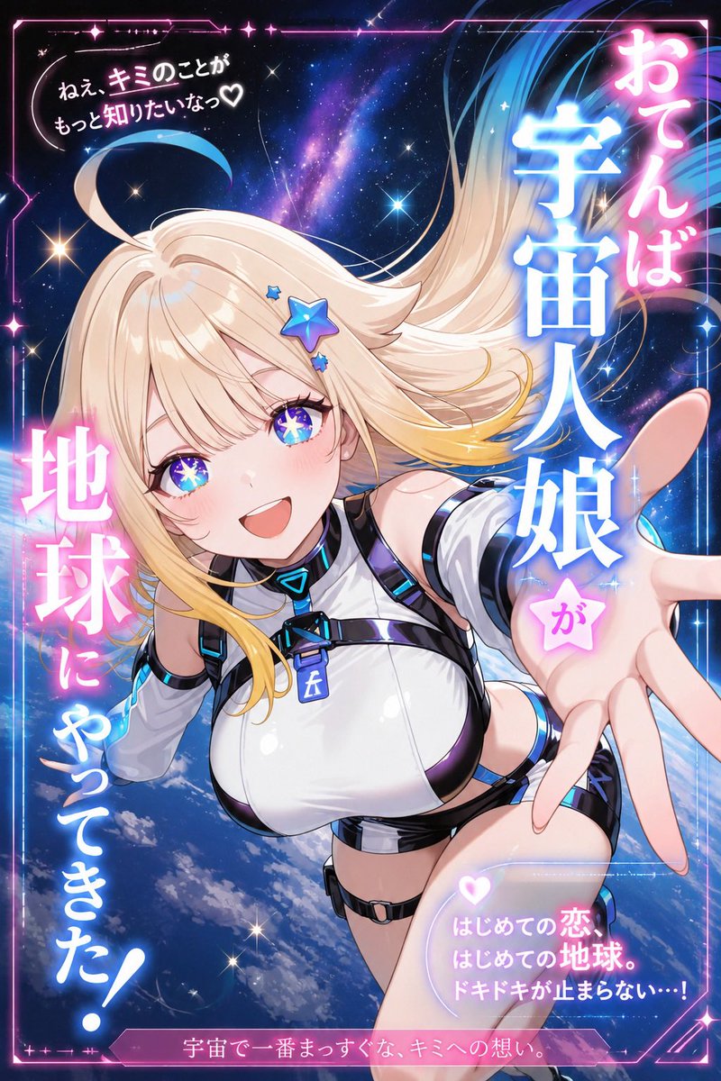 patora_yoro49's tweet photo. 新キャラ更新🆙
今回は宇宙人娘キャラにしました！
しかも、言語は…その惑星の言語になっています。少しづつ日本語を教えてあげてください👽  #キャラぷ  #パトラ展覧会

(リンリィ) https://t.co/5Ys2qUraqd https://t.co/2BOrxtLEZd