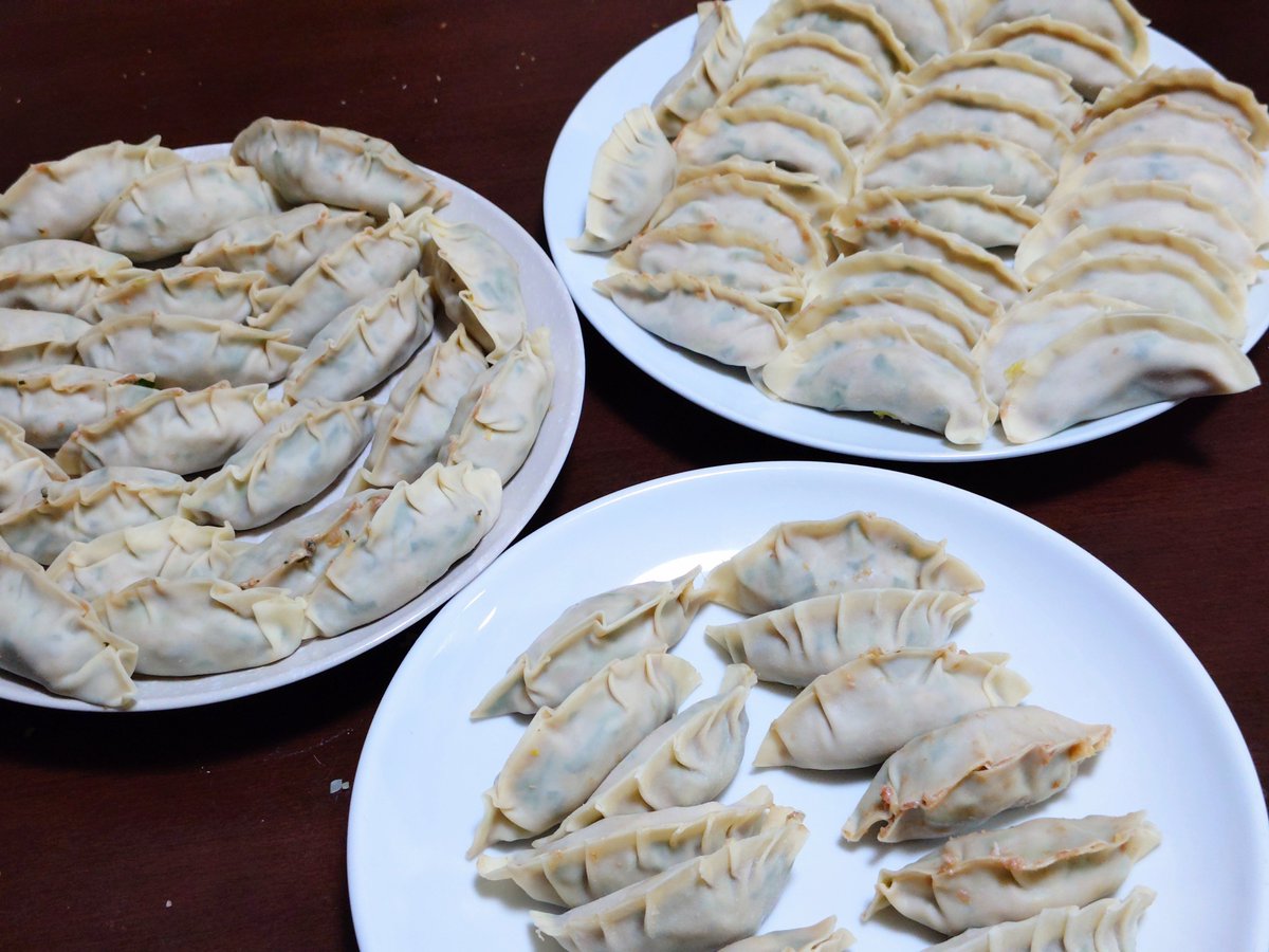 FMS531's tweet photo. 家餃子！
餃子の中で肉汁がグツグツいってるぐらいジューシーで最高に美味しい…… https://t.co/uMz7SxDxtk