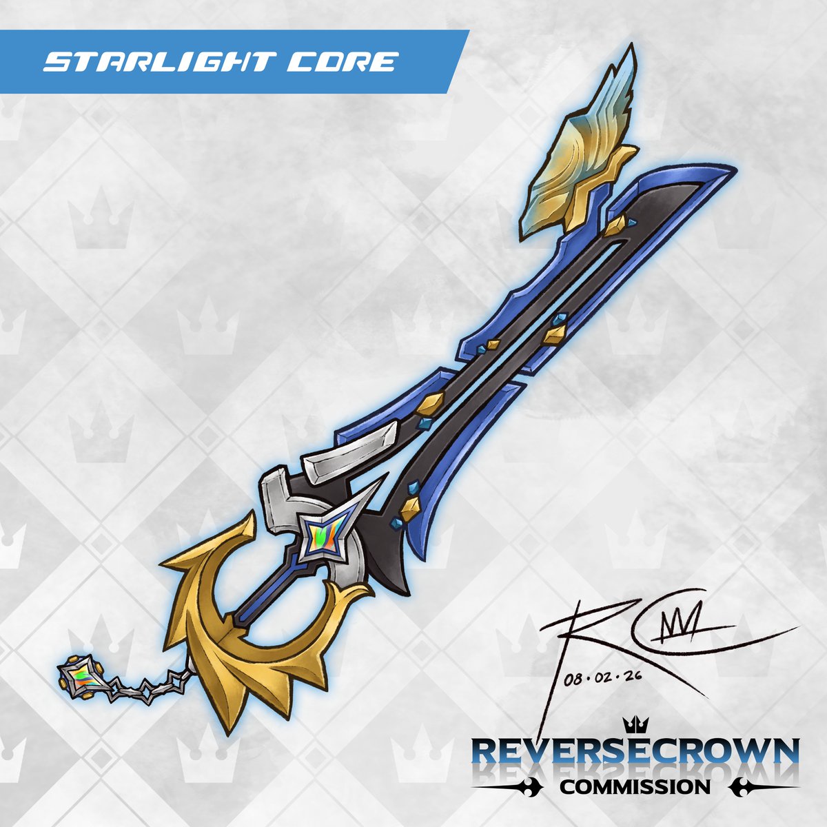 ReverseCrown's tweet photo. Keyblade Commission

"Starlight Core"

Commissioned by @Ark_Kray 

#Keyblade #KingdomHearts https://t.co/RJhIRbrmHk