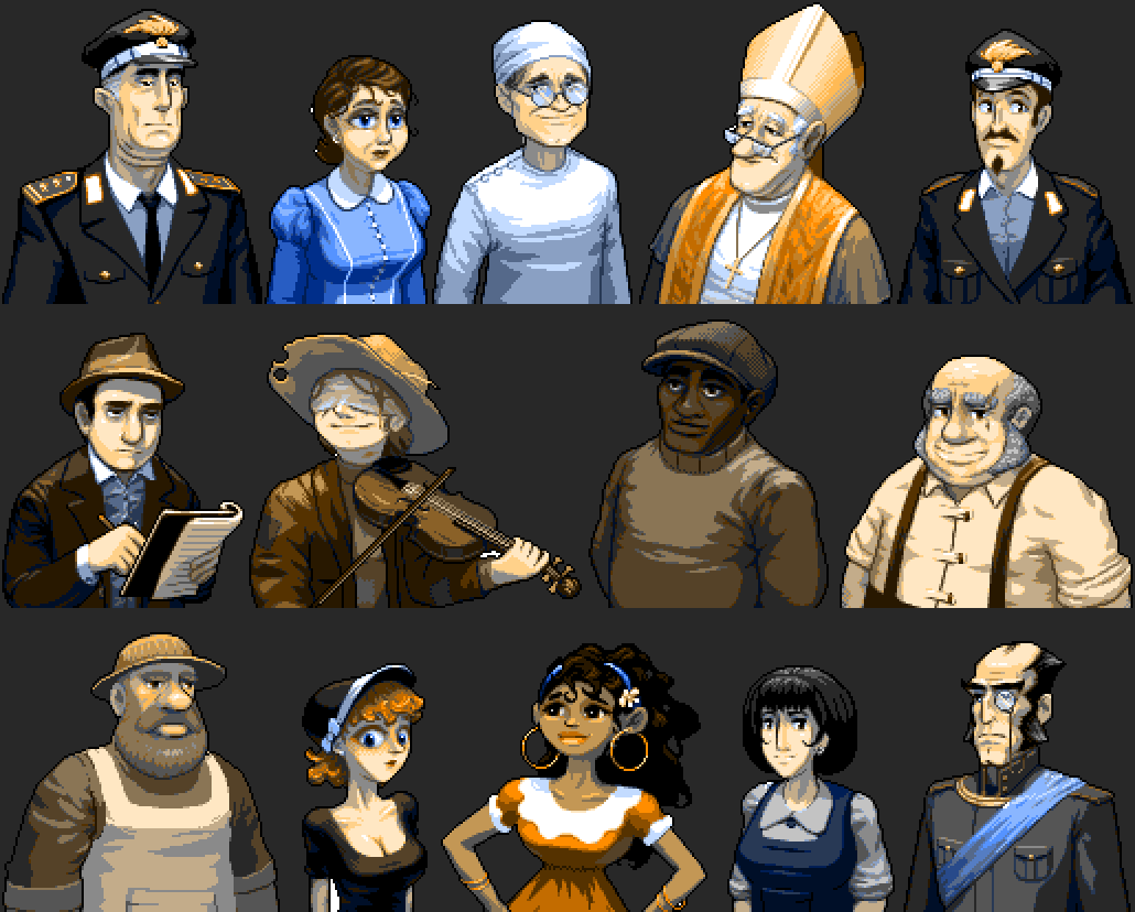 LeandroTok's tweet photo. 4 years ago, I worked on a detective indie game that never got released, called Inquest.

I finally get to share some art assets for that project. Check them out!
https://t.co/30ubcoyEPU
The blue-and-orange palette was designed to replicate the main character's color-blindness. https://t.co/OvrMTS2H8d