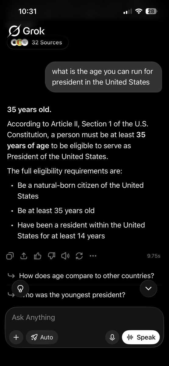 Ditchpants's tweet photo. @realstewpeters he would have been 35 in 2028 I wonder if he was considering running https://t.co/dEmg5go8yU