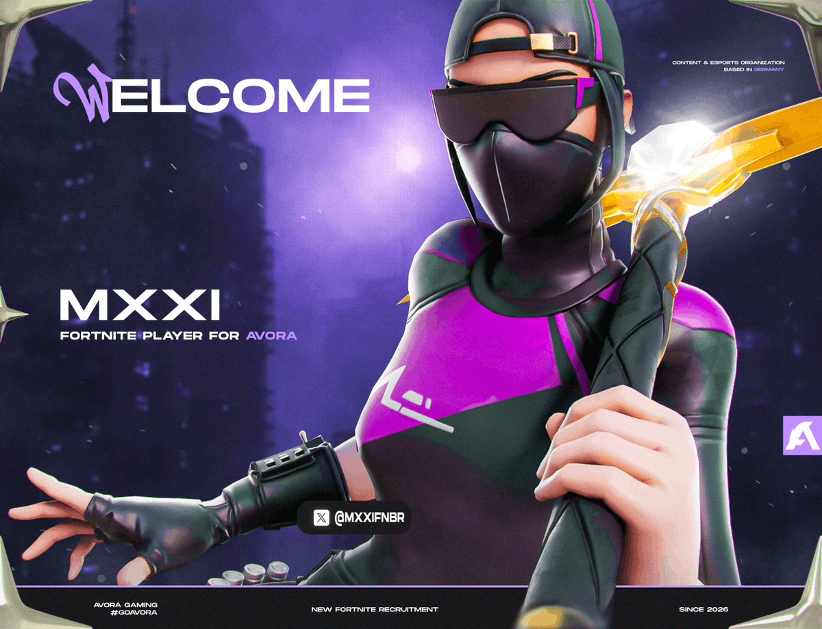 AvoraEU's tweet photo. Its Time to Start... 💜

A warm Welcome to @mxxifnbr 🇩🇪

#GoAvora https://t.co/mDM01RukeJ