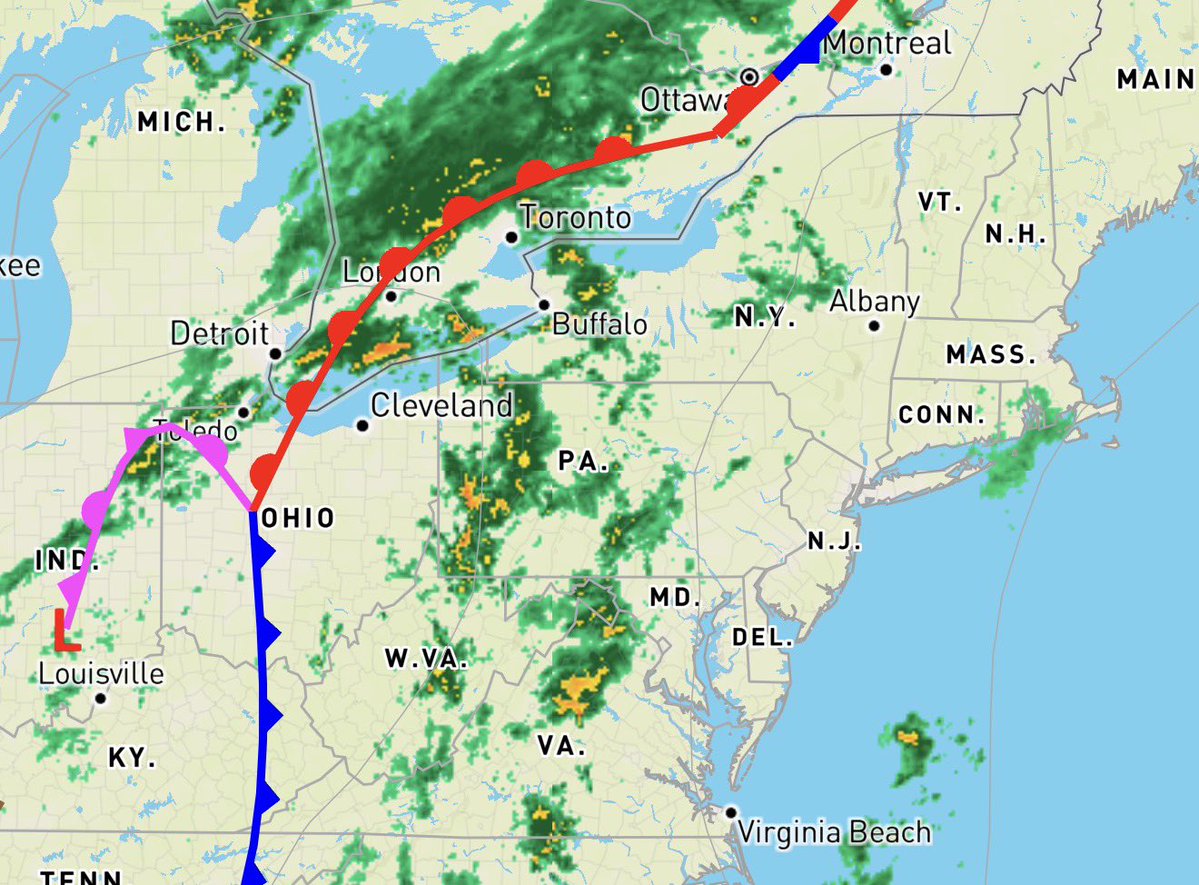 Eweather13's tweet photo. Good morning. It’s a warm and very muggy morning with temps and dew points ranging from the upper 60s to mid 70s. 

The theme of the week ahead is warm and humid…with several chances for showers and thunderstorms. 

The wettest and most unsettled day with widespread rain and embedded thunderstorms is tomorrow (Monday). The highest rain totals of 1-2”+ may cut through central CT. Localized flash flooding is possible where the heaviest downpours hit. Once again expect widely variable rainfall amounts from town to town. A few isolated storms can be strong to severe as well - the main threat in addition to torrential rain is gusty winds. 

The good news is that it does look like the activity shifts SE tomorrow night and eventually offshore. I actually think some areas to the north and west will see breaks of sun later tomorrow and there’s a chance for a dramatic sunset. 

Tuesday is the pick of the week - the least humid day (although not quite crisp) and the driest day. Just note, coastal areas SE may see a bit more clouds and humidity. 

We add heat and humidity later in the week and bring in the chance for pop up showers and thunderstorms each day - especially Friday through next weekend. These days are not washouts - there will be sun before clouds build but some towns can get quite wet. These will be hit or miss - will have a better idea as we get closer. 

Boaters: No issues today and less fog than yesterday. A small craft advisory is already issued starting tomorrow morning through early afternoon on Tuesday for all near shore coastal waters to the southeast. Monday is looking rough…seas build to 5-8’ in Block Island Sound and points east. Tuesday roughest early but seas should settle nicely through the day. Wednesday looks good 2-3s….by evening 2-4s.