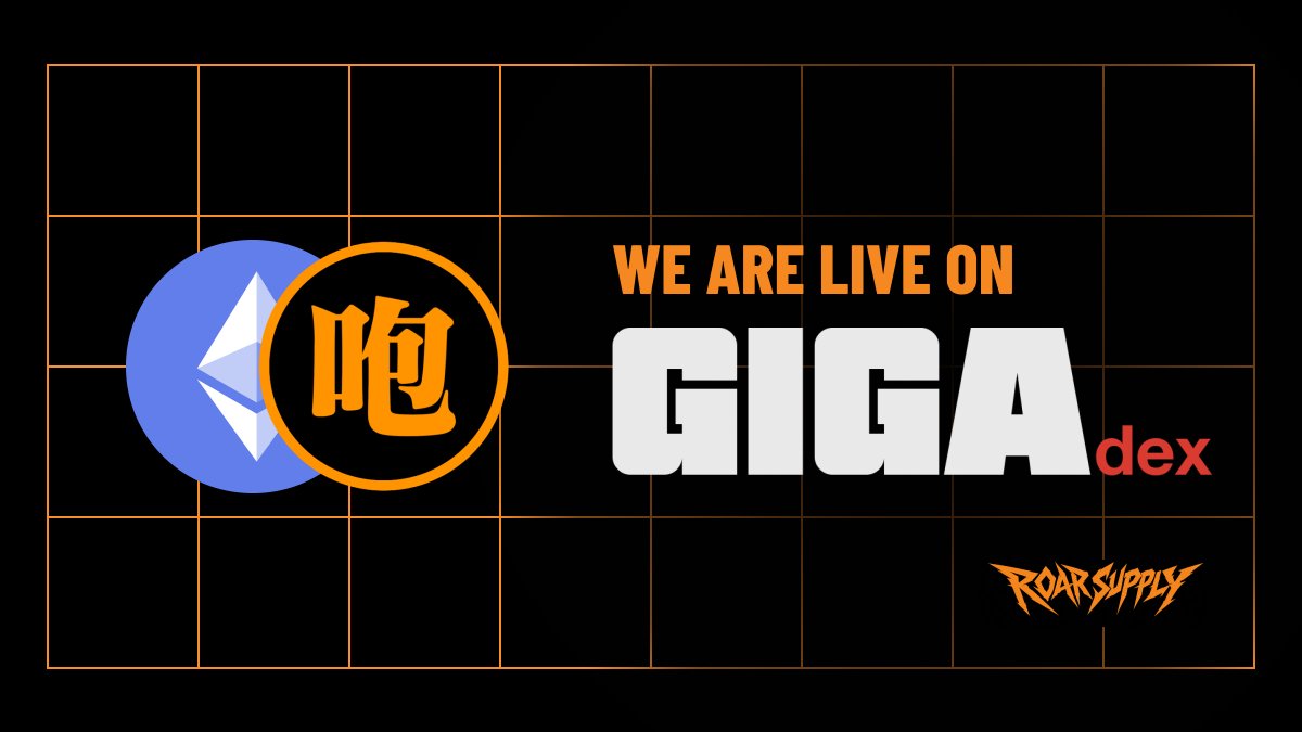 roar_supply's tweet photo. We are live on @giga_dex https://t.co/HnMj1EJcnU