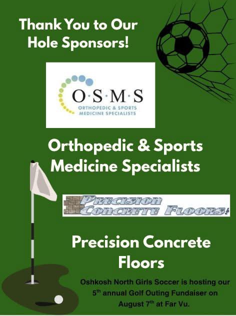 ONGirlsSoccer's tweet photo. We want to thank some hole sponsors on this beautiful Sunday!! Thank you OSMS - Orthopedic &amp; Sports Medicine Specialists &amp; Precision Concrete Floors, Inc. for helping make our event a success! 😃⚽️ https://t.co/RstTiJ9BtS