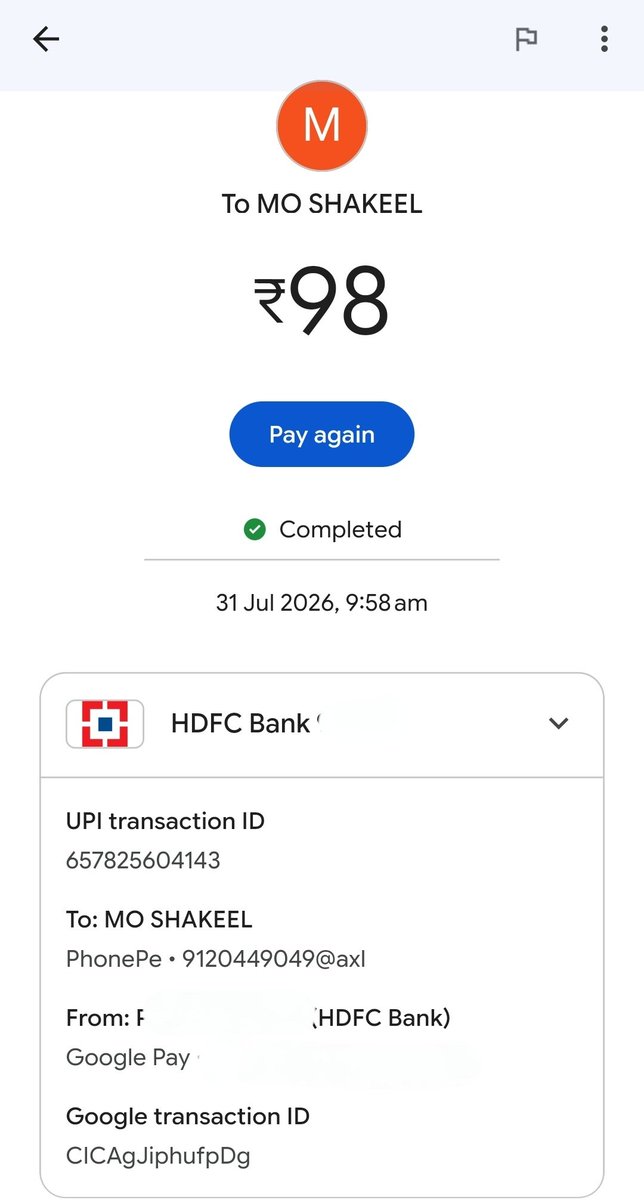 Pa_Ar4's tweet photo. @Uber @Uber_Support @Uber_India @UberIN_Support @jagograhakjago @consaff @DoC_GoI @Uber @UberIN_Support @Uber_India @jagograhakjago @DoC_GoI @consaff My ride was charged twice-₹98 via GPay and Uber Credits for the same trip. I've reported this multiple times &amp; DM'd also, but no refund or resolution. Please refund the duplicate charge immediately. #UberSupport https://t.co/LeEZdeOYHY