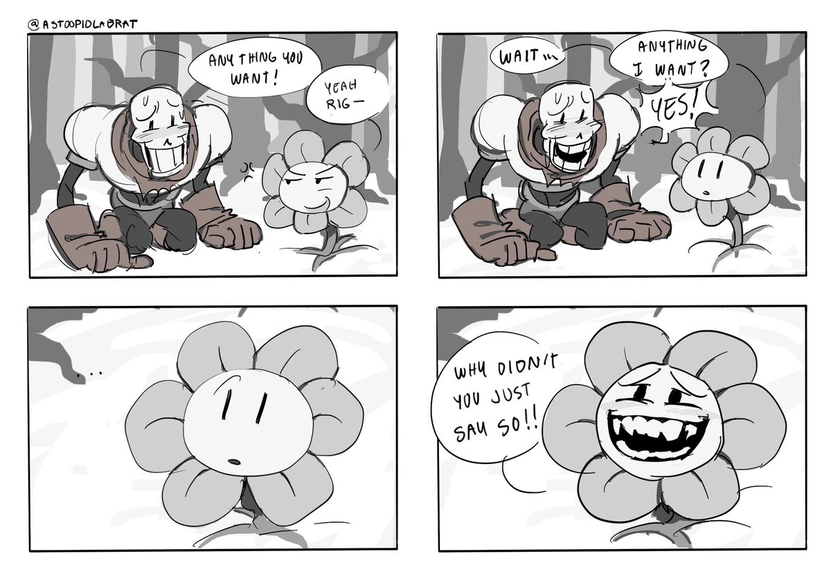 astoopidlabrat's tweet photo. Papyrus is in for a treat https://t.co/Bft9f9YoeD