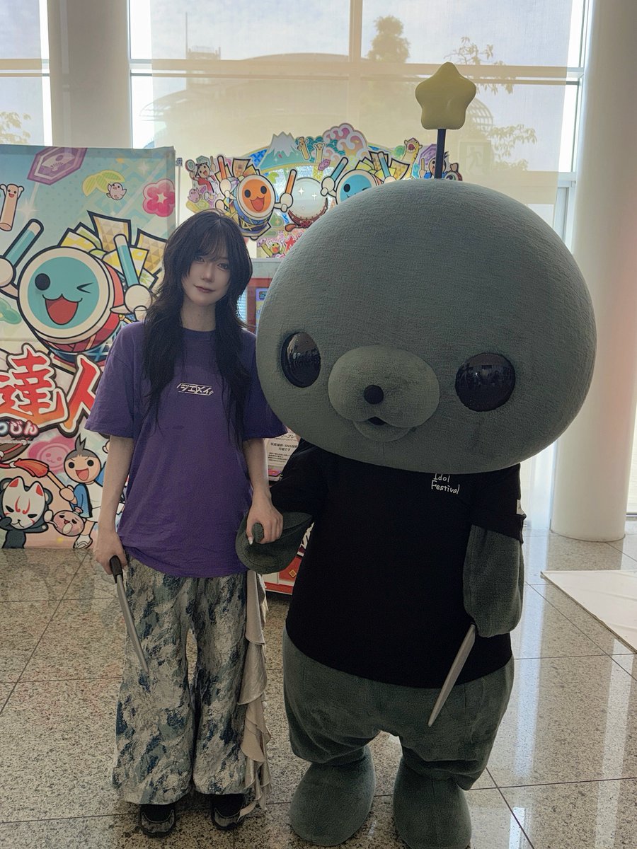 jiemei_nanase's tweet photo. TIF2日目 タマに 昨日も会いに来たんだよ〜〜 って言ったら手握ってくれた 　#TIF2026 #教育番組 https://t.co/eEmGbWhA0d