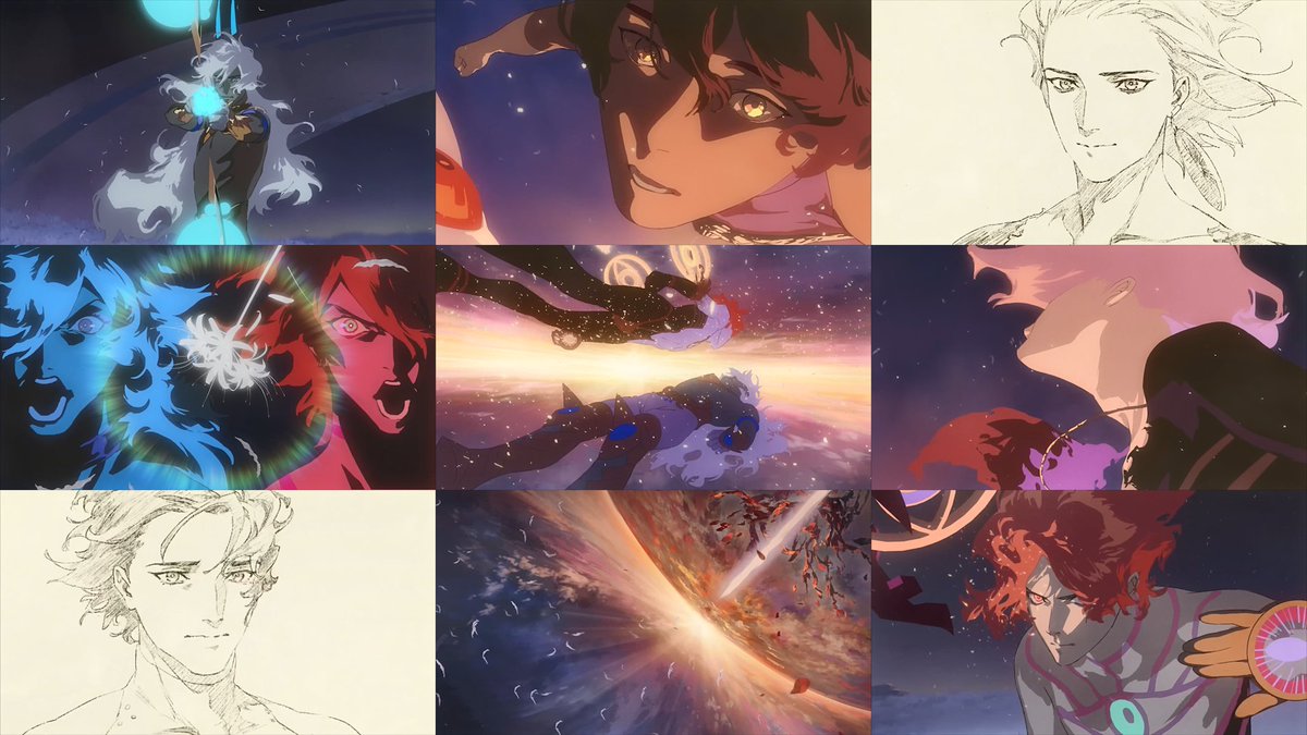 24zawarudo's tweet photo. Fate/Grand Order: 11th Anniversary Movie -Cosmos in the Lostbelt- (FGO CM)

Director/SB/UD/CAD/KA/In-Between/Finish Animation/Color Design/Color Coordination Check/Background Art: puccapucca02
KA/In-Between/Finish Animation: Daigan https://t.co/a9kx2v1AaO