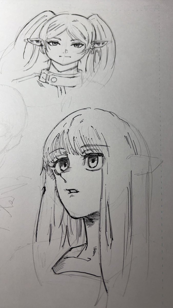 llom0709's tweet photo. 担当さんに絵柄を刷新しろと言われたので
言われた通りに美少女を描く練習を始めました… https://t.co/26yx569TF4