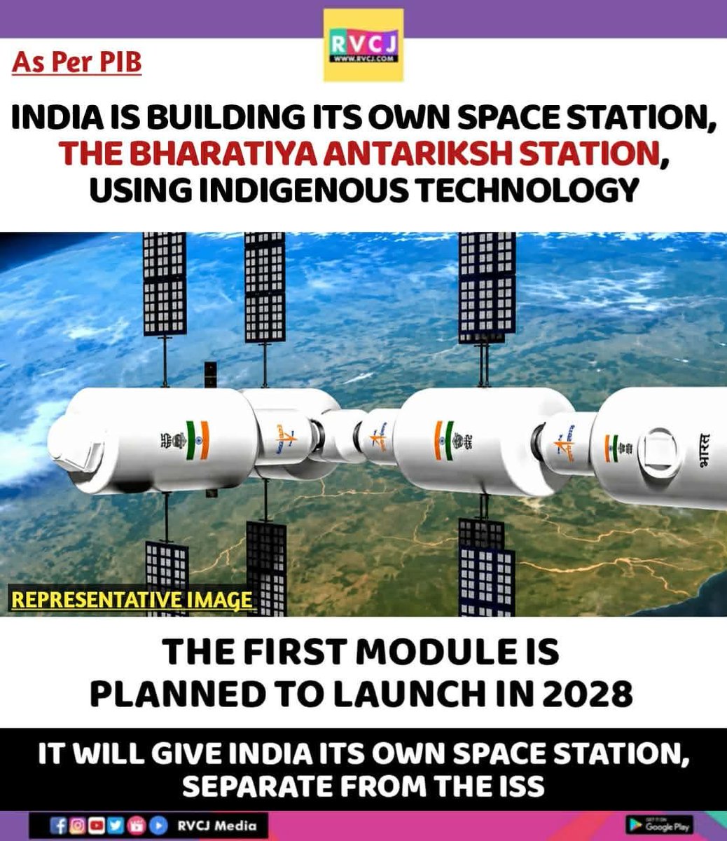 RVCJ_FB's tweet photo. The Bharatiya Antariksh Station will be launching its first module in 2028. https://t.co/0ZwRQFEMov