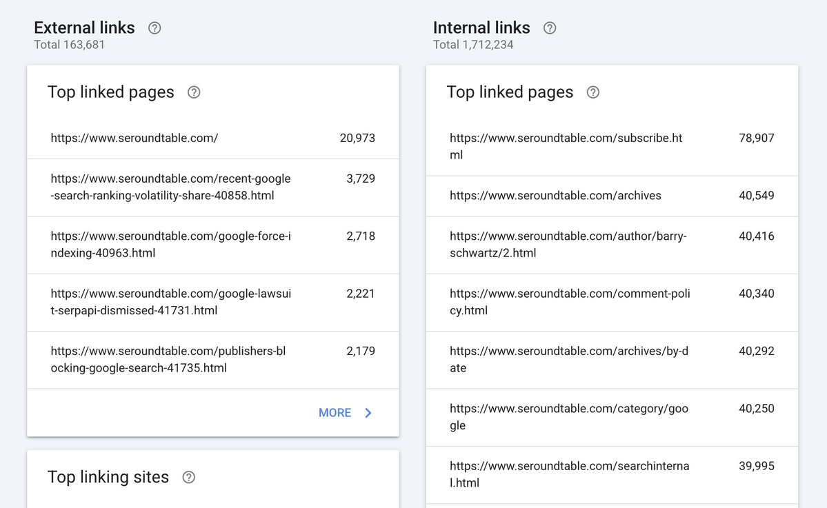 rustybrick's tweet photo. FYI, Google updated the link report data yesterday, August 1st - I keep a log now at https://t.co/Ans8AegNTO https://t.co/nYpVxPsjdZ