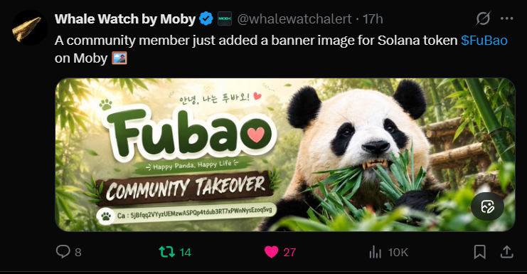 FuBao_PandaPage's tweet photo. Community Reminder

Phase 1 (Pre bond)  

1. Blue check Mark ✅
2. @Mobyagent Pro Upgrade ✅
3. @JupiterExchange VRFD (Pending) ✅

Phase 2 (Post Bond)
1. Early Boost
2. Early Donations
3. Meme Campaign

$Fubao
5jBfqq2VYyzUEMzwASPQp4tdub3RT7xPWnNysEzoq5vg https://t.co/AxNhaHLIiW