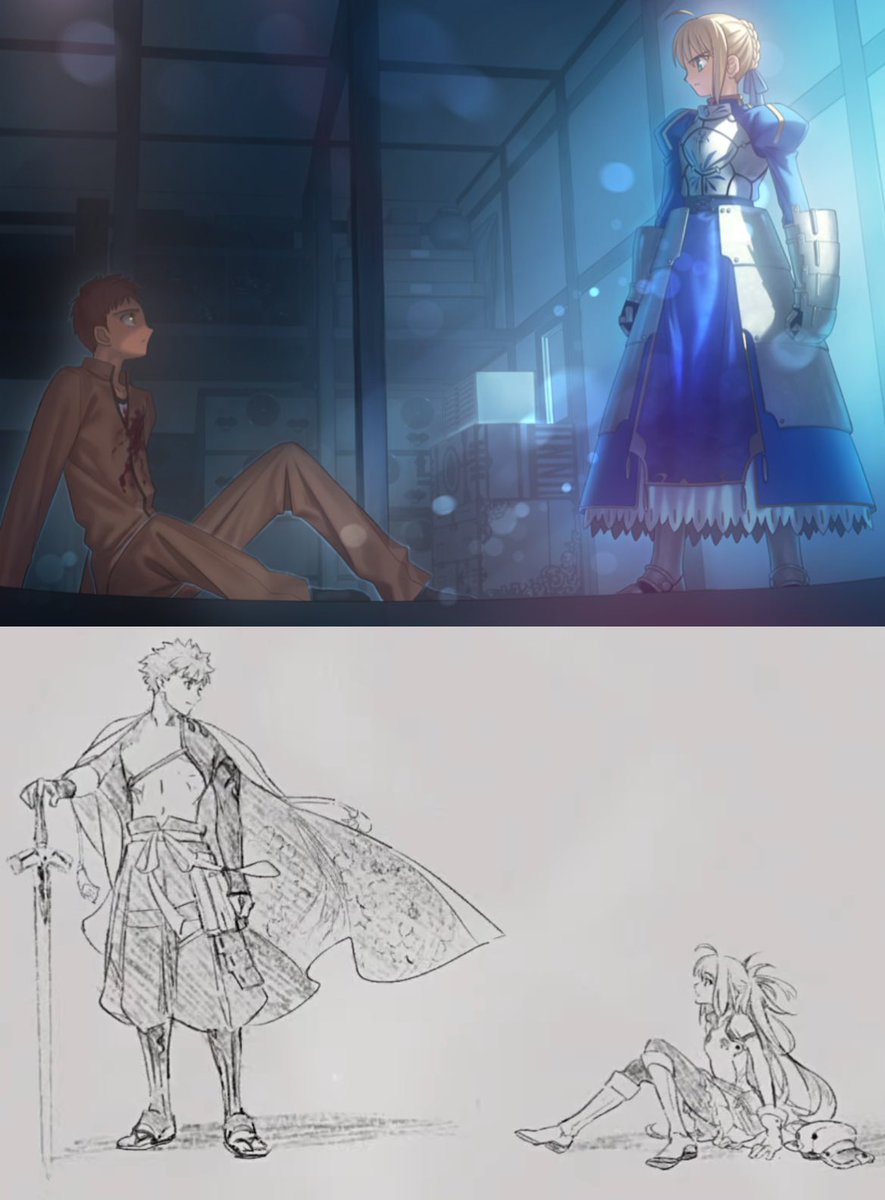 TypeRamza's tweet photo. It’s sweet to see a reference to the “Are you my Master?” scene between Artoria and Shirou in the FGO 11th anniversary PV https://t.co/Euel2wN8Rj