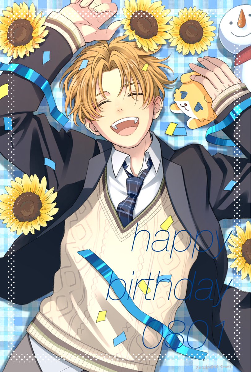 H_mono96's tweet photo. 遅くなりましたけどお祝いさせてください
誕生日おめでとうございます🎉

 #エビオ誕生日スペシャル
 #絵クス絵画 https://t.co/h2ekmiUIbi