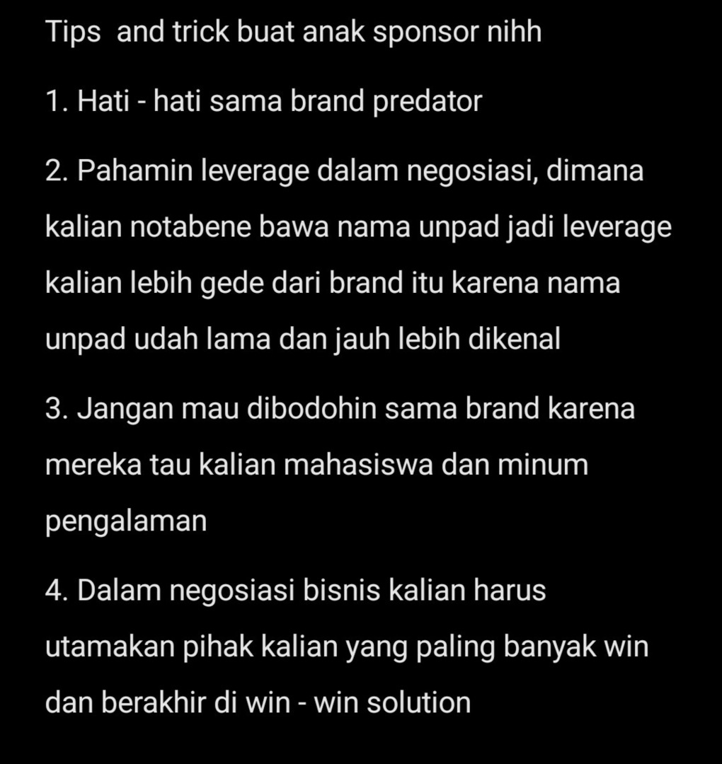 draftanakunpad5's tweet photo. PANITIA APALAGI DIVISI SPONSOR PERHATIIN INI! Pad! https://t.co/GhL0XsMXRw