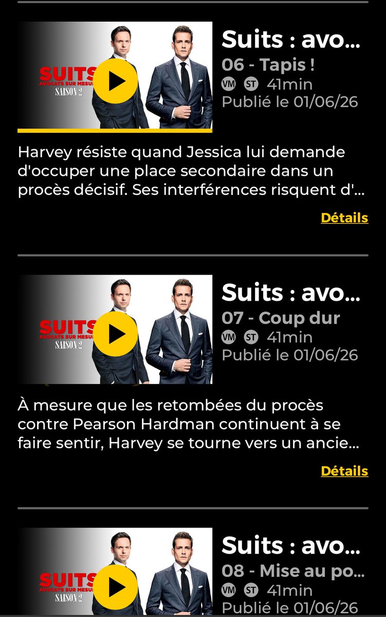 Quint_zad's tweet photo. @ib_6nueve Suits, actuellement en train de me retaper la série ! https://t.co/rOTOi0wQYz