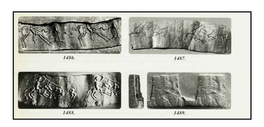 ShauryaCGhoshal's tweet photo. We also have seals depicting horse riding in BMAC. The horses were mostly used by the elites as a mark of power and sovereignty. Sarianidi also notes horse sacrifices, a culture fully acquainted with horses based on both ritual and strategic utility. https://t.co/sGjS2zZ47T