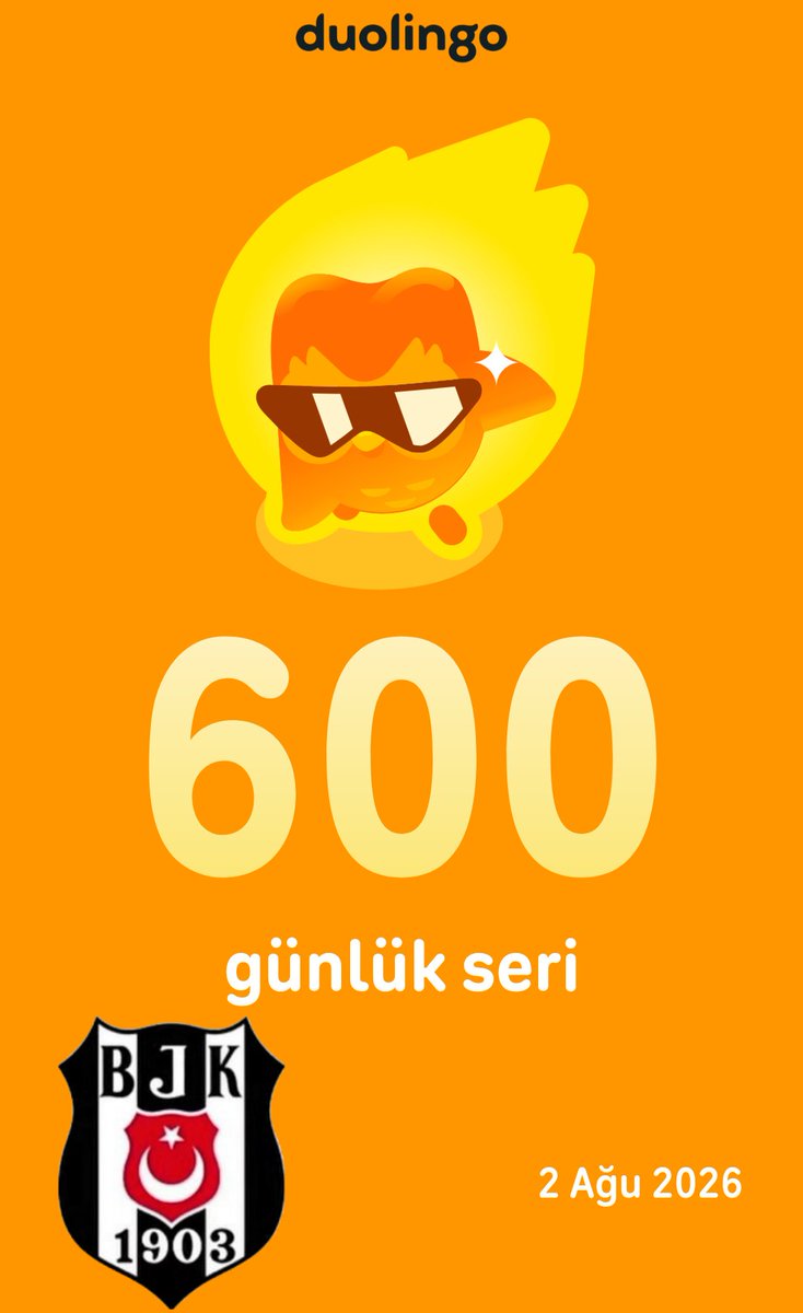 Coskun_1903_JK's tweet photo. #Duolingo'da 600 günlük seri ✅️🤓🦅🔥
#VeryNice #CK #BJK / #2Agu #Sunday https://t.co/rqhOmO3XwW