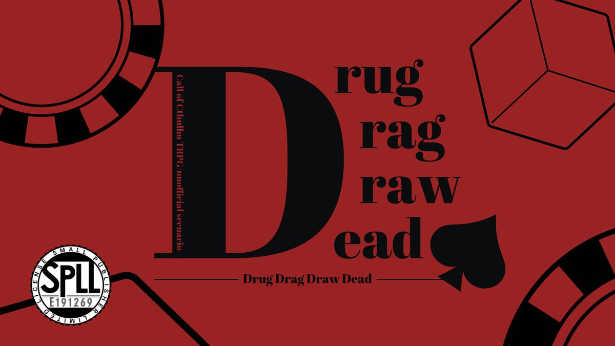 okazono_coc's tweet photo. CoC TRPG
『Drug Drag Draw Dead』

-

✦カジノ×ロシアンルーレット×逆転劇✦

最悪の手札さえ利用して、逆転劇を始めよう。

-

本日バニーの日とのことで、バニーガールが出てくるシナリオのご案内です。
正装でカジノに潜入し、二人だけに分かる合図で逆転劇を決めます。

https://t.co/j1Mvz9y6qH https://t.co/XKZq2qAQD6