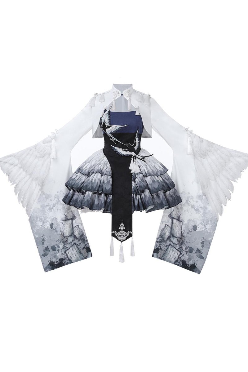 Belchic7's tweet photo. 🕊️🤍白鶴が舞う幻想和ゴシックチャイナドレス🖤🕊️ https://t.co/tdDZcEPHKb