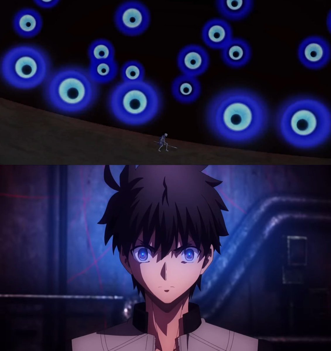 fate_prototypeB's tweet photo. 第三再臨アズライールさんの宝具（眼球の色）からそこはかとなく直死の魔眼が脳裏をよぎった #FGO #FGO11周年 https://t.co/bkRFALXMPT