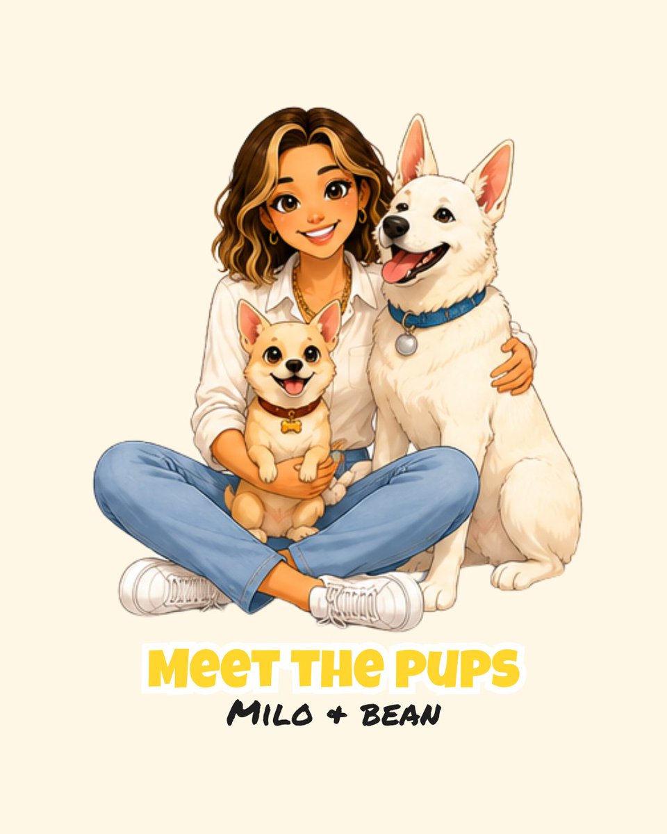 wekeepitrealpod's tweet photo. Meet Milo &amp; Bean. 🐾💛

Every dog parent knows they're not "just dogs."

These are Steph's boys and they're unofficial members of the podcast too.

Milo is the calm gentleman.
Bean is tiny chaos.

You'll definitely be hearing about them. 😂

#KeepingItRealPod https://t.co/j6f1uDbf67