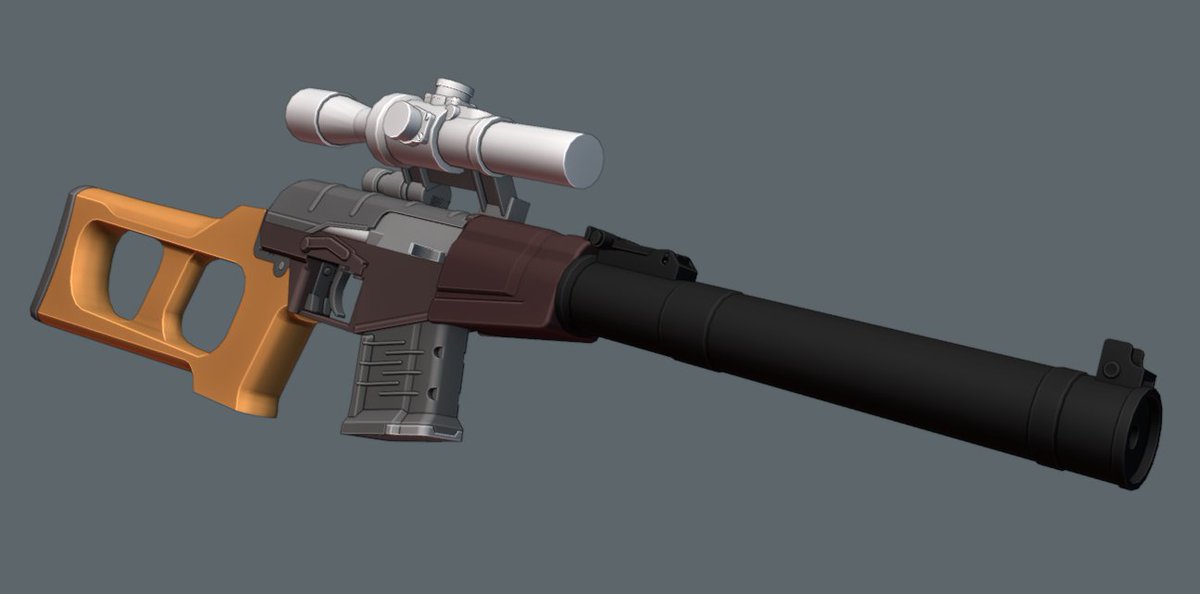 RBX_ArsenalNews's tweet photo. The model for the VSS Vintorez-inspired weapon was posted in the Arsenal Discord 4 years ago

The animation made by a contractor for it was disliked by the dev team. The model also took up a lot of the screen during gameplay. It was eventually scrapped https://t.co/UNbfoIrujX