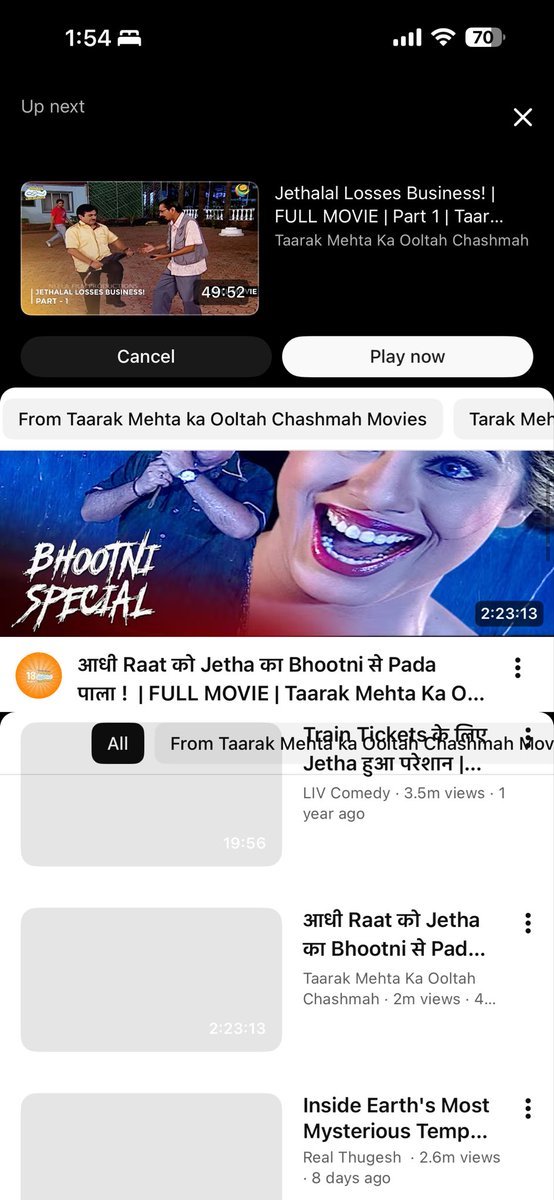 GauravShingala1's tweet photo. @TeamYouTube Found a UI rendering bug on iOS. The “Up next” overlay is broken and overlaps the feed. Please investigate. 

#YouTube #iOS #BugReport #UIBug https://t.co/3ixQnV1gas