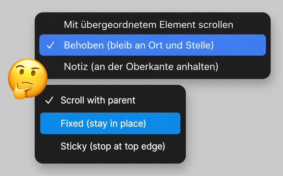janmendzigall's tweet photo. AI can help us build products faster. But without human oversight, it can also introduce errors that directly impact usability.

While teaching a group of German students using Figma for the first time, one student got stuck because the Scroll behavior options didn't make sense. https://t.co/jxkh2SbgU7