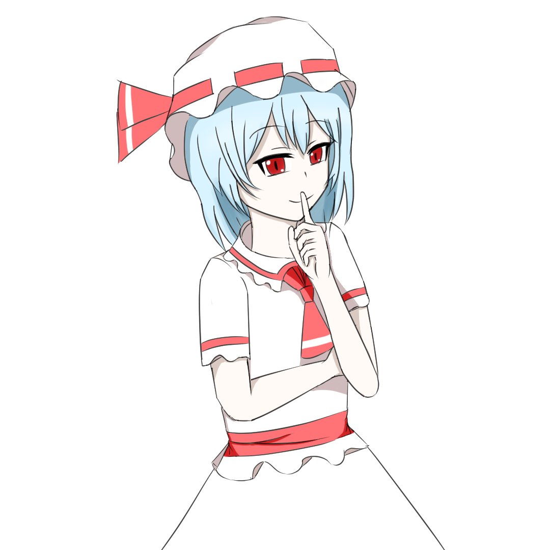 Cloguchi's tweet photo. 久しぶりにおぜう様描いたけどやっぱりまだまだアオリとかの取り方が下手やわ。あとのっぺり感スゴイ気がする。もっと練習します
＃イラスト　＃イラスト練習 https://t.co/VE4H508Uv5