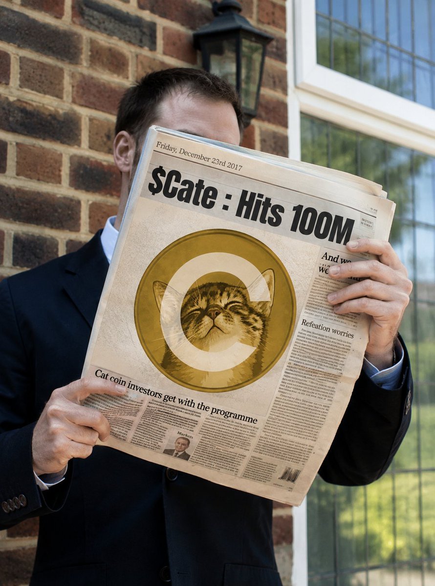 0xKonitmi's tweet photo. Today's headline brings us to $CATE : 

A community led by @PoorGoat_ 
They were doubted &amp; written off initially but the community neva gave up.

Momentum is undeniable now.

It's certain $CATE becomes a billion-dollar cat.

#Cate #solana https://t.co/y67GogrhGq