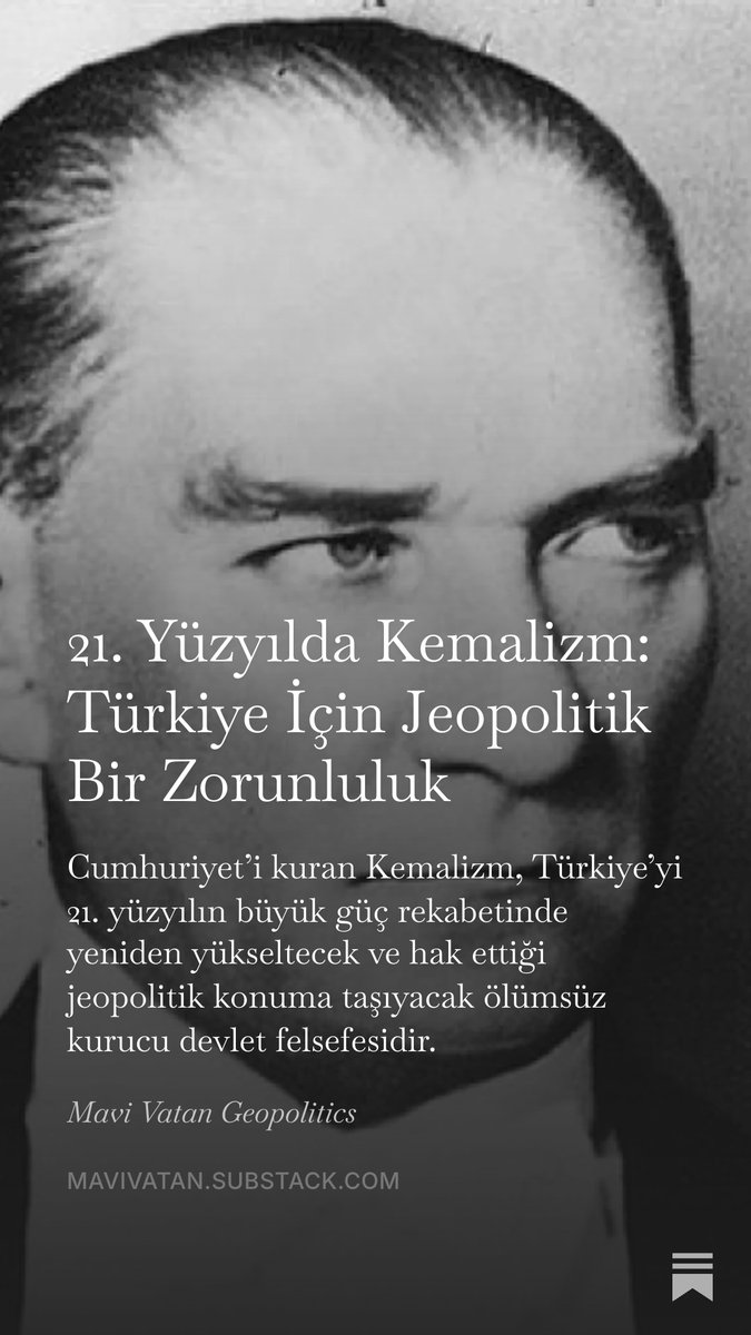 cemgurdeniznet's tweet photo. 21. Yüzyılda Kemalizm, Türkiye İçin Jeopolitik Bir Zorunluluktur.

Yeni Substack yazımda ABD merkezli düzen çözülürken Türkiye'nin  hangi rotada  yoluna devam etmesi gerektiğini değerlendirdim.

 Pax Americana sona ermiştir, dünya artık Bellum Americana çağındadır. Amerikan askerî, ekonomik ve mali üstünlüğüne dayanan tek kutuplu düzen çözülmekte, yerini büyük güç rekabetinin belirlediği çok kutuplu jeopolitik sisteme bırakmaktadır. 

ABD'nin göreceli güç aşınması yalnızca Washington'un küresel hareket serbestisini daraltmamakta, aynı zamanda Türkiye gibi jeopolitiği güçlü devletler için tarihî fırsat pencereleri açmaktadır.

Karadeniz'den Doğu Akdeniz'e, Kafkasya'dan Batı Asya ve Afrika'ya uzanan geniş coğrafya, 21. yüzyılın ana mücadele sahasına dönüşmüştür. Bu mücadelenin merkezinde ise Türkiye bulunmaktadır. 

Doğu Akdeniz artık yalnızca enerji veya deniz yetki alanları meselesi değildir; İsrail merkezli yeni jeopolitik mimari ile Türkiye'nin Mavi Vatan doktrini arasında yaşanan yapısal güç rekabetinin merkezidir. Soğuk Savaş boyunca Türkiye'yi şekillendiren Atlantik paradigması ise stratejik ömrünü tamamlamıştır.

Bu yeni çağda  Türkiye'nin güvenliği, refahı ve bağımsızlığı dış güvenlik mimarilerine eklemlenerek değil, kendi jeopolitiğine ve konsolide edilmiş güçlü iç cepheye dayanarak sağlanabilir. Bunun anahtarı ise 21.yüzyıl koşullarında uyarlanmışKemalizm'dir.

Kemalizm, geçmişe ait bir ideoloji değil, bağımsızlığı, laikliği, bilim ve aklı, üretim ekonomisini, deniz gücünü, stratejik özerkliği ve millî egemenliği tek potada birleştiren ölümsüz kurucu devlet felsefesidir. 

Cumhuriyet'in ikinci yüzyılında Türkiye'nin ihtiyaç duyduğu şey, geçmişi nostaljiyle anmak değil, Kemalizm'i 21. yüzyılın jeopolitiğine uyarlayarak yeniden devletin stratejik aklı hâline getirmektir.

Yeni Substack yazım, değişen dünya düzeninde Türkiye'nin önündeki jeopolitik tabloyu ve bu tablonun tek stratejik çıkış yolunu ortaya koymaktadır.

 https://t.co/77y4d7SVgp