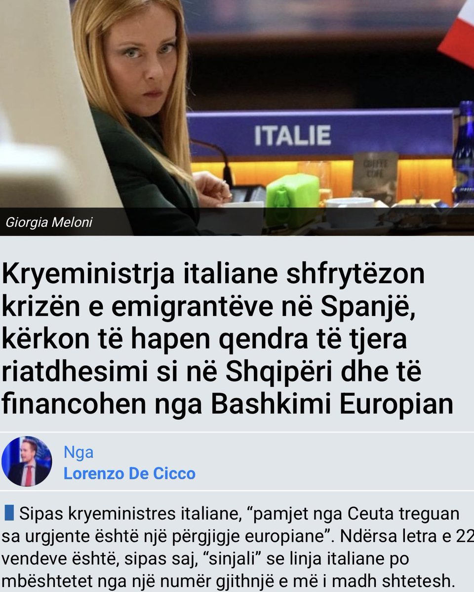 Alb_Patriot's tweet photo. Mediat e majta në #Shqipëri i janë vënë në sulm kryeministres italiane #Meloni. 😡
Paguhen me paratë e #Soros për të shkatërtuar #Europe dhe për t’i shpëlarë trrurin publikut #shqiptar https://t.co/dbHrjAmucO