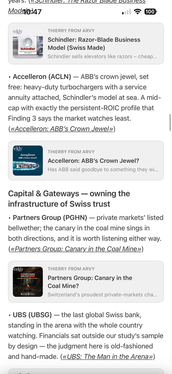 ThierryBorgeat's tweet photo. The 14 names we covered in Part 3

Hell of Compounders, the Swiss way, in CHF. https://t.co/7UJKDXf8UC