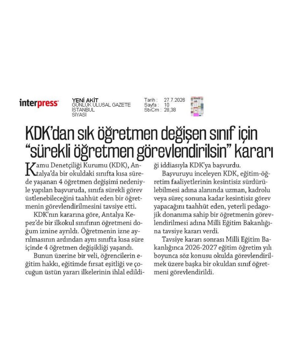 TRombudsman's tweet photo. 🗞️Basında #KDK🗞️ https://t.co/dYbEPuwG5d
