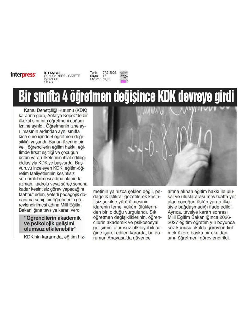TRombudsman's tweet photo. 🗞️Basında #KDK🗞️ https://t.co/dYbEPuwG5d