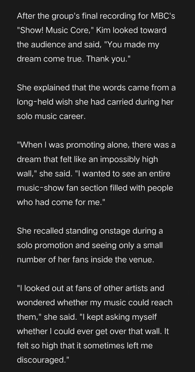 ioiuaena's tweet photo. —🍦260731 #아이오아이 #IOI

during sejeongʼs solo promotions, she dreamed of filling an entire section of a music show audience with her fans. it seemed so impossible back then that she felt discouraged at times, but it finally happened when she came back with ioi.

​“ioi was the group that made my dream come true in my 20s. now, in my early 30s, it has made another dream come true.”

#김세정 #KimSejeong