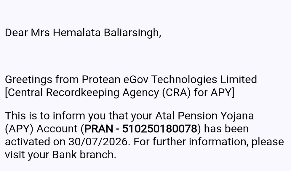 Shashikanta_45's tweet photo. Dear @bankofbaroda is it fair to open Atal Pension Yojana (APY) Account (PRAN - 510250180078) automatically,there is no concession of mine. https://t.co/AgArjeFwrO