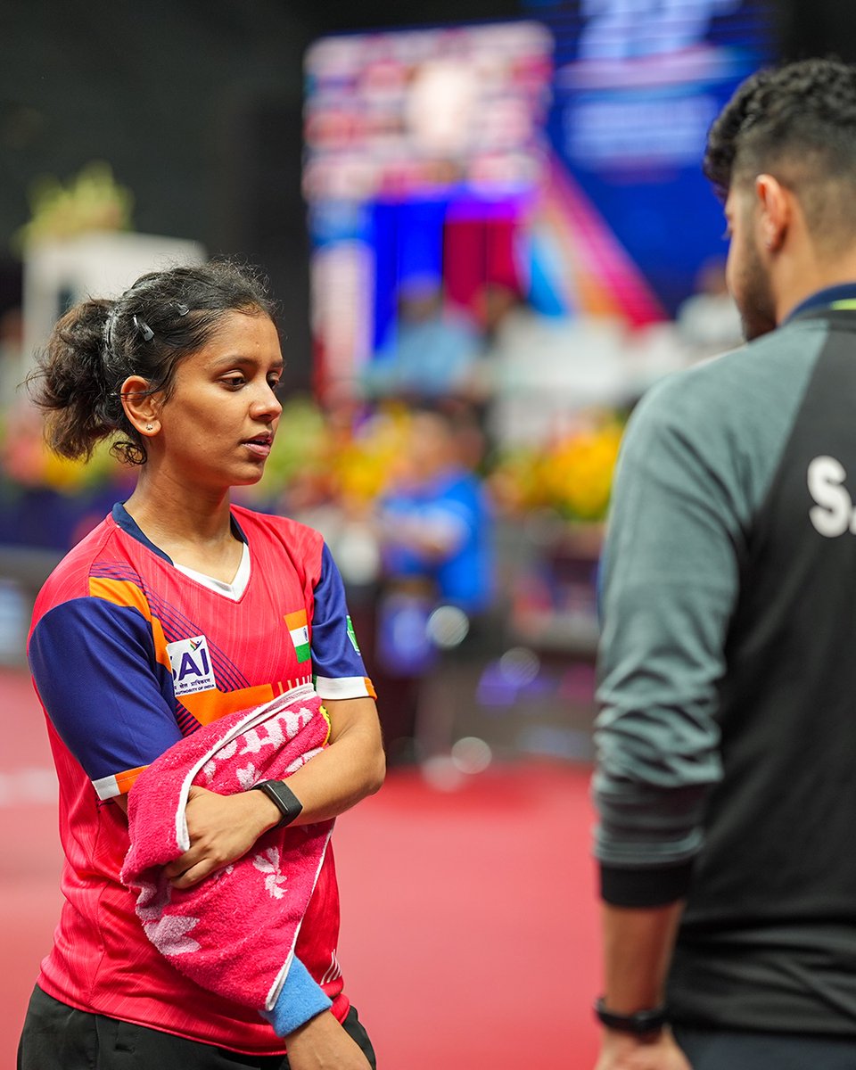 PEBranchGNCTD's tweet photo. Seven games. One finalist. 🇮🇳

@SreejaAkula31 held her nerve to overcome @syndy2308 4-3, booking her place in the Women’s Singles Final.

#commonwealth #tabletennis #semifinal https://t.co/uMNbvwXWNk