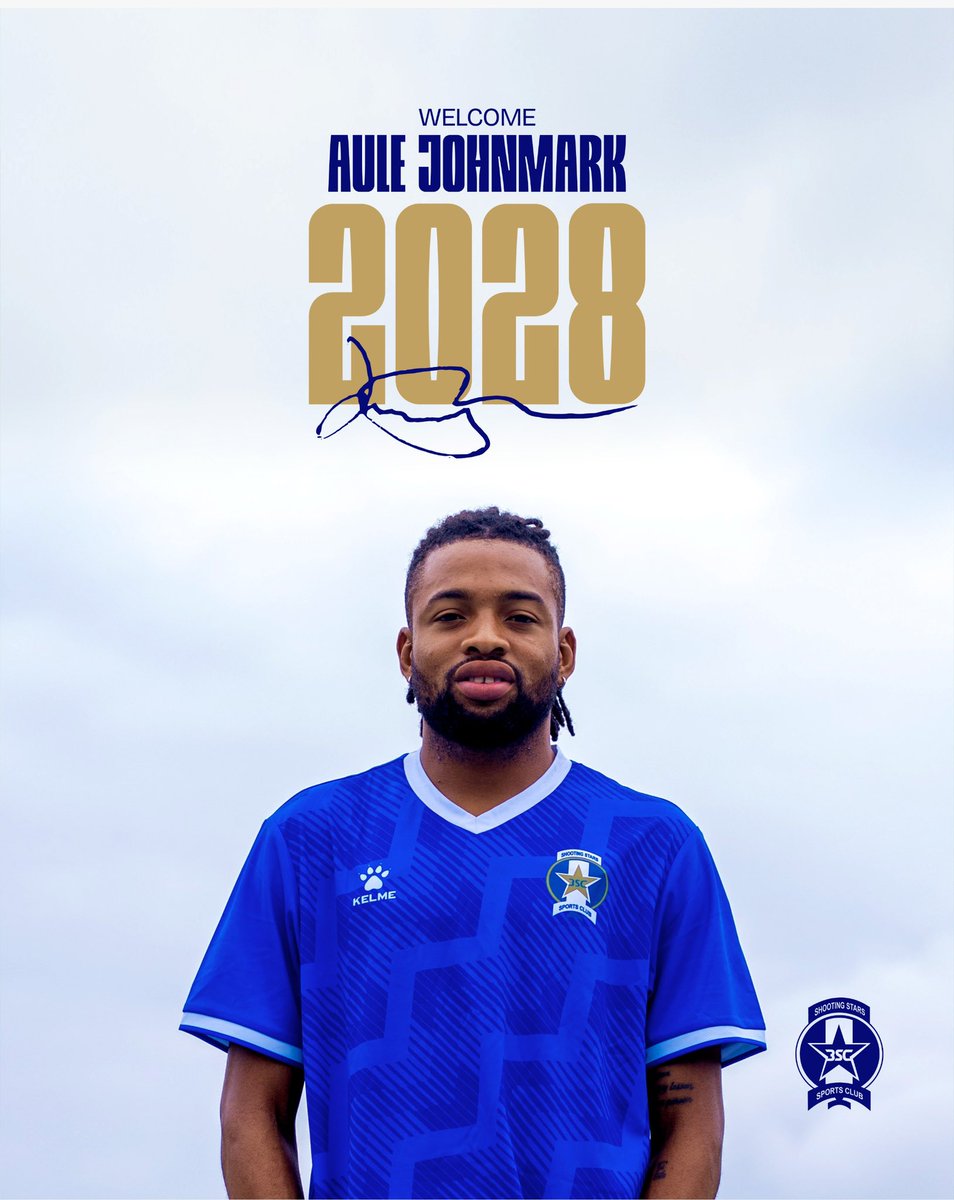 ShootingSc's tweet photo. OFFICIAL🔵✍️

Aule Johnmark Shirsha has penned a two-year deal with the Oluyole Warriors.
 
We are pleased to confirm the signing of the midfielder from Kwara United.

Welcome to Ibadan, Johnmark . 

Read more: https://t.co/IPp7n0HgJ5

#3SC | #UpShooting | #WarriorSteeze https://t.co/zLXGQN9zlj
