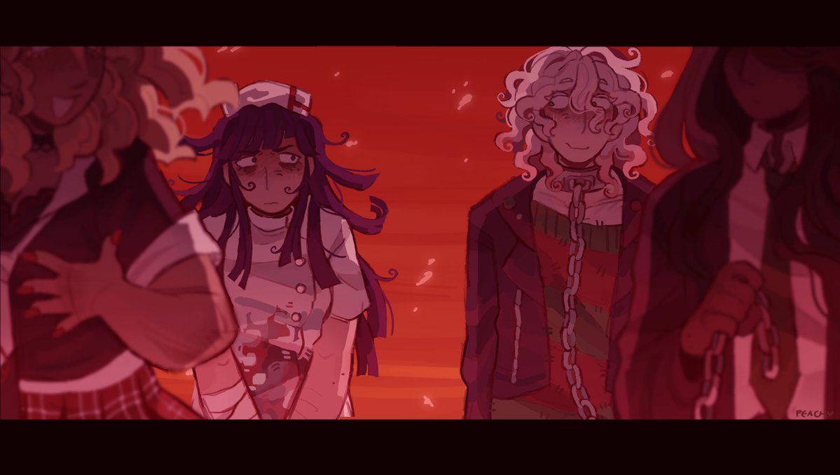 peachphernalia's tweet photo. ijust think their beef could be so funny #danganronpa https://t.co/8yXlXiJsQ0