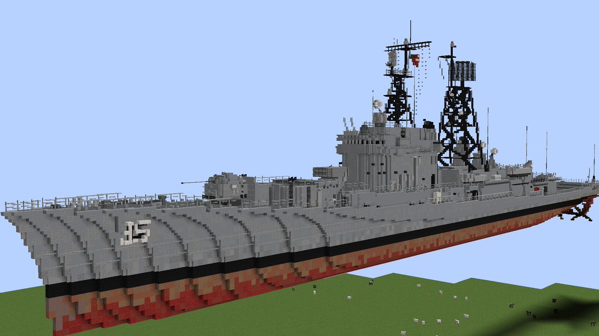 funya_mora11's tweet photo. ミッチャー級駆逐艦(改装後)
USS Mitscher (DDG 35)
初1.5倍です！
#マイクラ軍事部 #minecraft建築コミュ #Minecraftbuilds #Minecraft軍事部 https://t.co/6jz1jfQJGC
