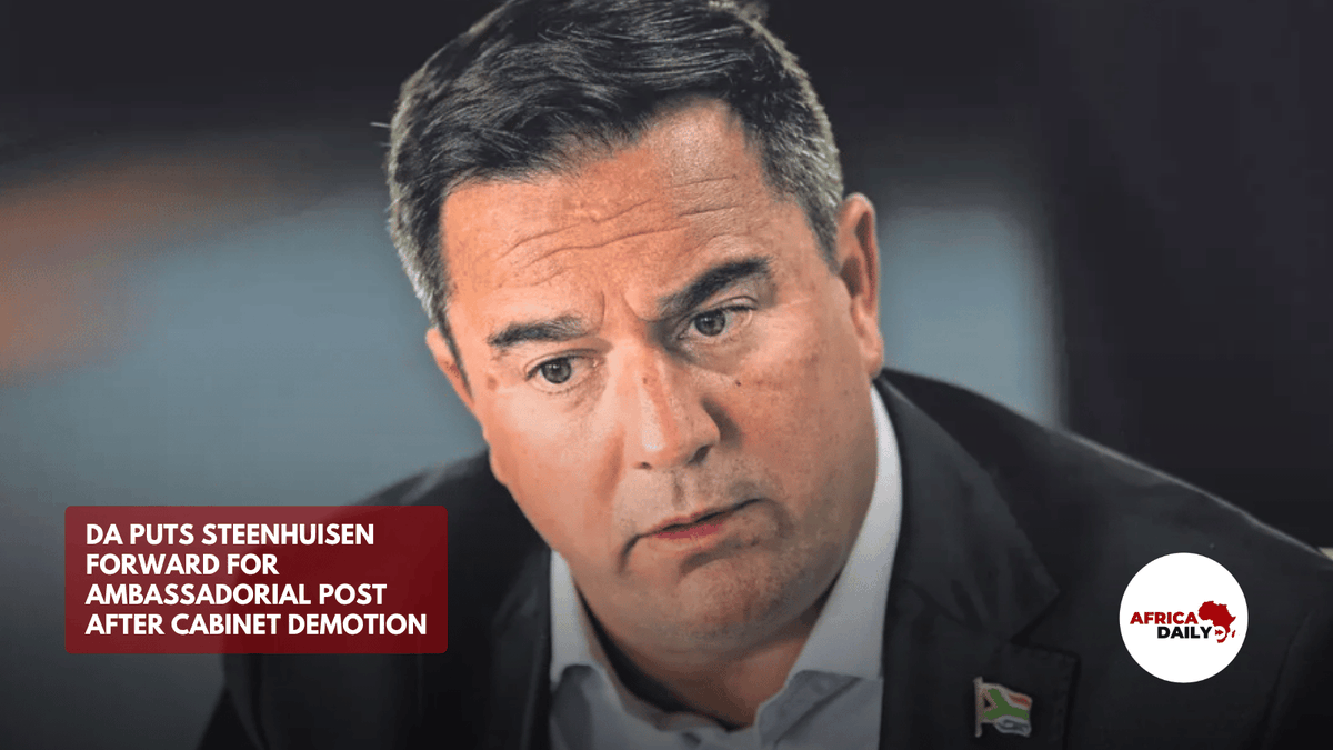 AfricaDailyZA's tweet photo. Former DA leader John Steenhuisen has reportedly emerged as the party's preferred candidate for South Africa's ambassadorial post to the Netherlands, days after his Cabinet demotion. The Presidency ultimately decides on the appointment.