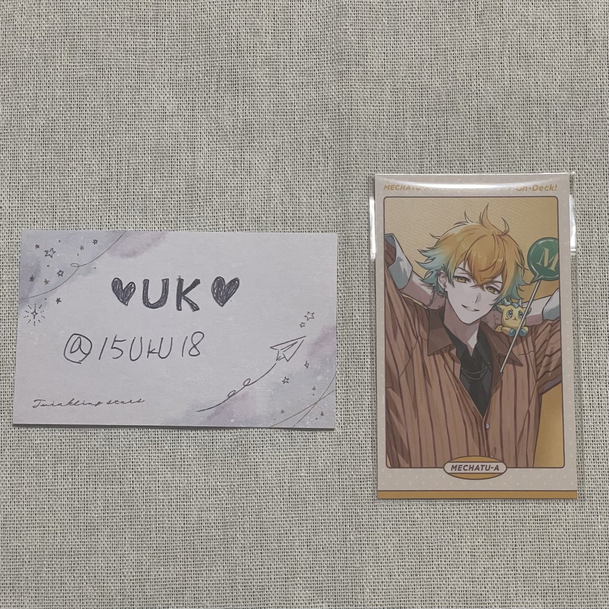 15UkU18's tweet photo. 【交換】にじさんじ MECHATU-A On-Deck!  特典 フォトカード

譲┊ 画像1

求┊ 画像2💖

大阪手渡し、または郵送交換
検索からでもお気軽にお声がけください⸜🌷︎⸝‍ https://t.co/3bpVM2IRiX