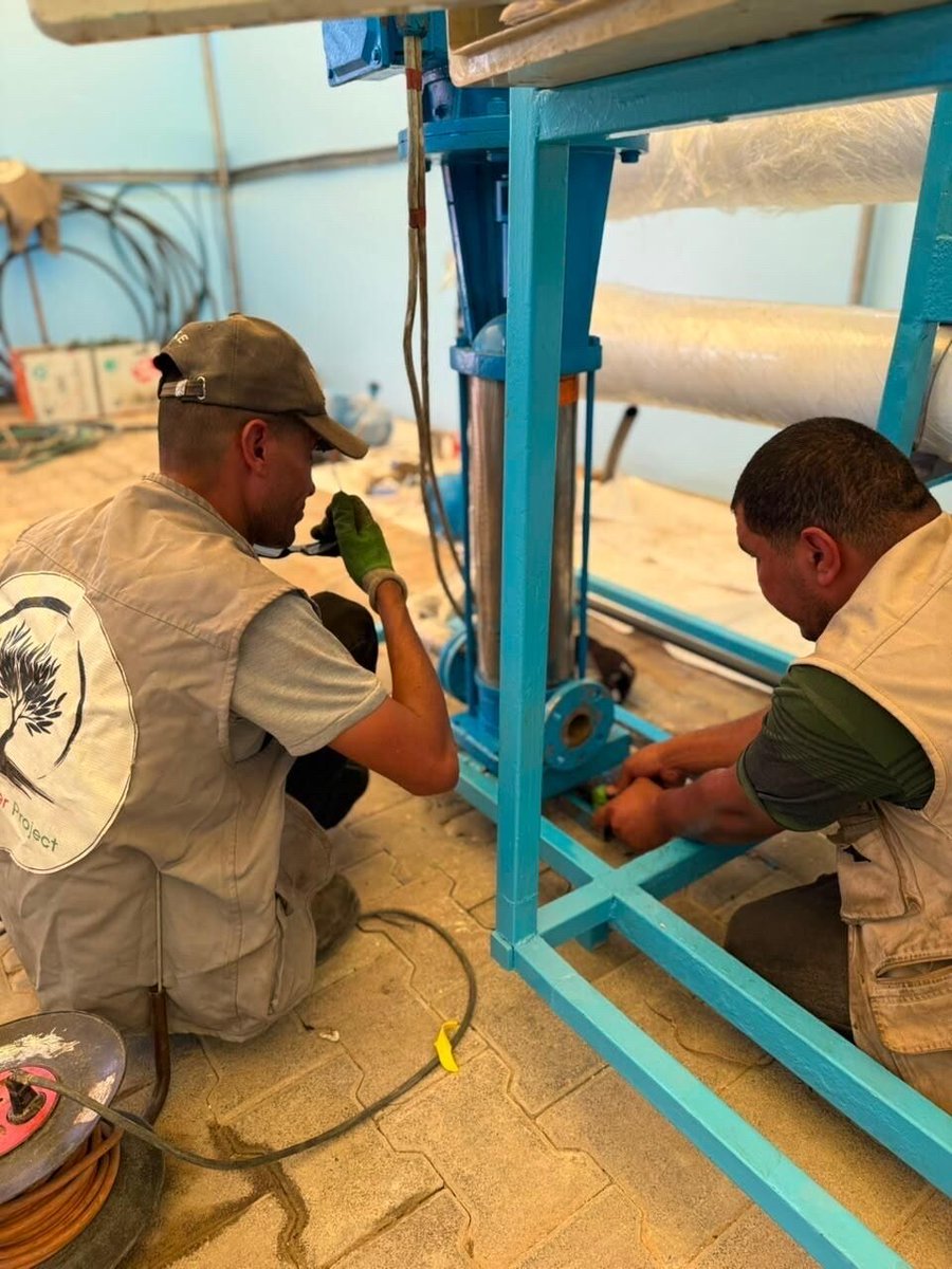 sameerproject's tweet photo. A few weeks ago, our community came together and did something extraordinary. When we asked for help to finish The Sameer Project's water desalination plant in North Gaza, you answered! 

The final stretch has not been without obstacles, but we are now almost there. Contribute to daily operations here: https://t.co/6l9JFjWInX

Once opened, which we hope will be this coming week, but before we begin distributing water, the plant must undergo a testing period to ensure it can consistently produce 150,000–200,000 liters of clean drinking water every single day. Once testing is complete, that water will be distributed free of charge by The Sameer Project's teams and shared with other organizations for free so that together we can reach as many families as possible.

This is more than a desalination plant. It is a lifeline for people enduring unbearable heat while struggling to find enough safe water to drink.

But completing the plant is only the beginning, it will need ongoing operational support. You helped build this. Now help us keep it flowing!! Donate to our Food and Water Campaign: https://t.co/6l9JFjWInX

Other ways to donate include:
https://t.co/OmIU4SifDD (Paypal option, please make sure to add a message saying "WATER")
https://t.co/WNZu0ERJci (Venmo option, please make sure to add a message saying "WATER")