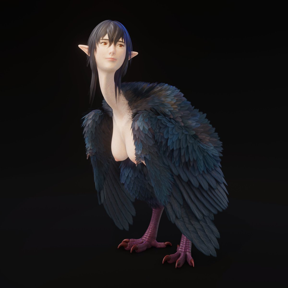 Wustinian1117's tweet photo. harpy #3danimations #blender #3dmodeling #fantasyart https://t.co/bOExBzNpxC